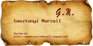 Gasztonyi Marcell névjegykártya
